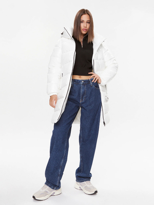 Calvin Klein dámský bílý kabát - XS (YBI)