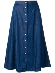 Calvin Klein dámská propínací džínová sukně Indigo - 26/NI (863)