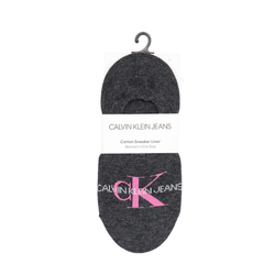 Calvin Klein dámské tmavě šedé ponožky - ONESIZE (CHARCOAL)