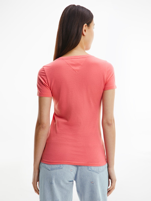 Tommy Jeans dámské růžové tričko - XS (TIJ)