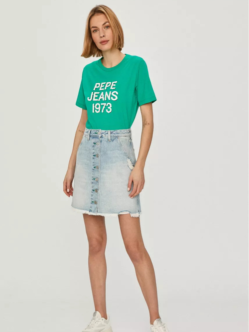 Pepe Jeans dámské zelené tričko
