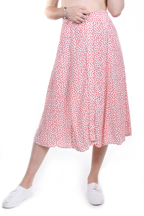 Calvin Klein dámská květovaná midi sukně 