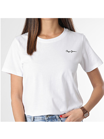 Pepe Jeans dámské bílé tričko