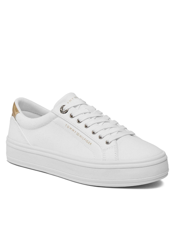 Tommy Hilfiger dámské bílé tenisky Essential Vulc Canvas Sneaker