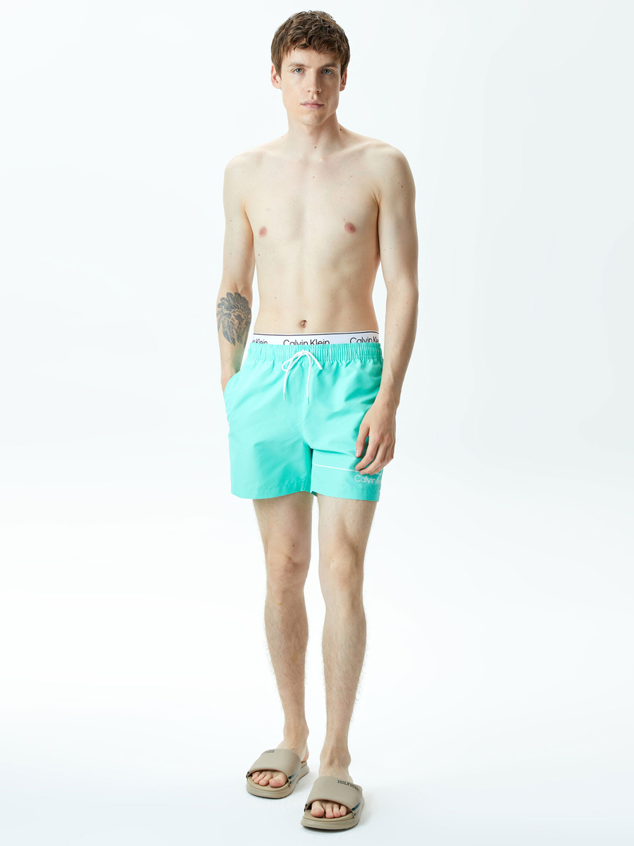 Calvin Klein pánské tyrkysové plavky - XL (LB9)