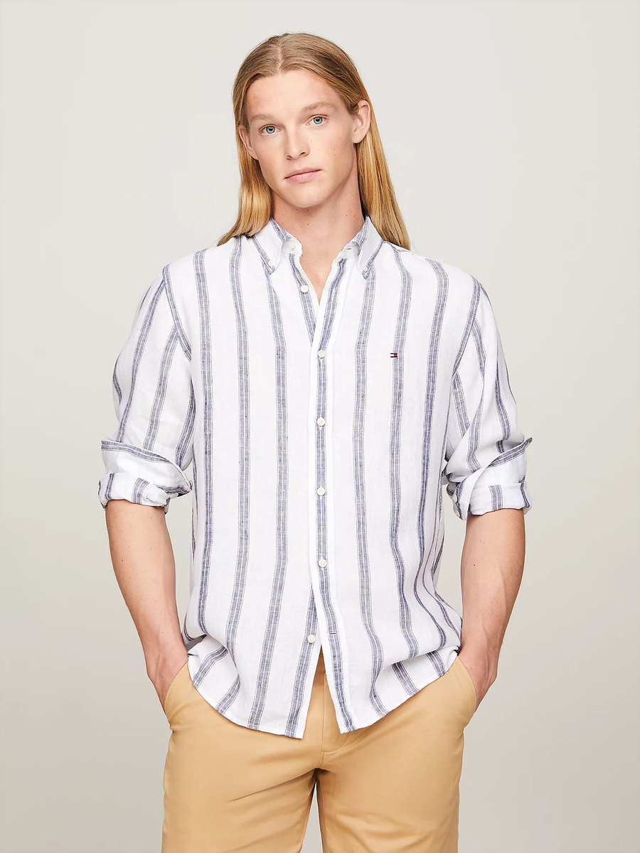 Tommy Hilfiger pánská bílá košile  - XL (0FA)