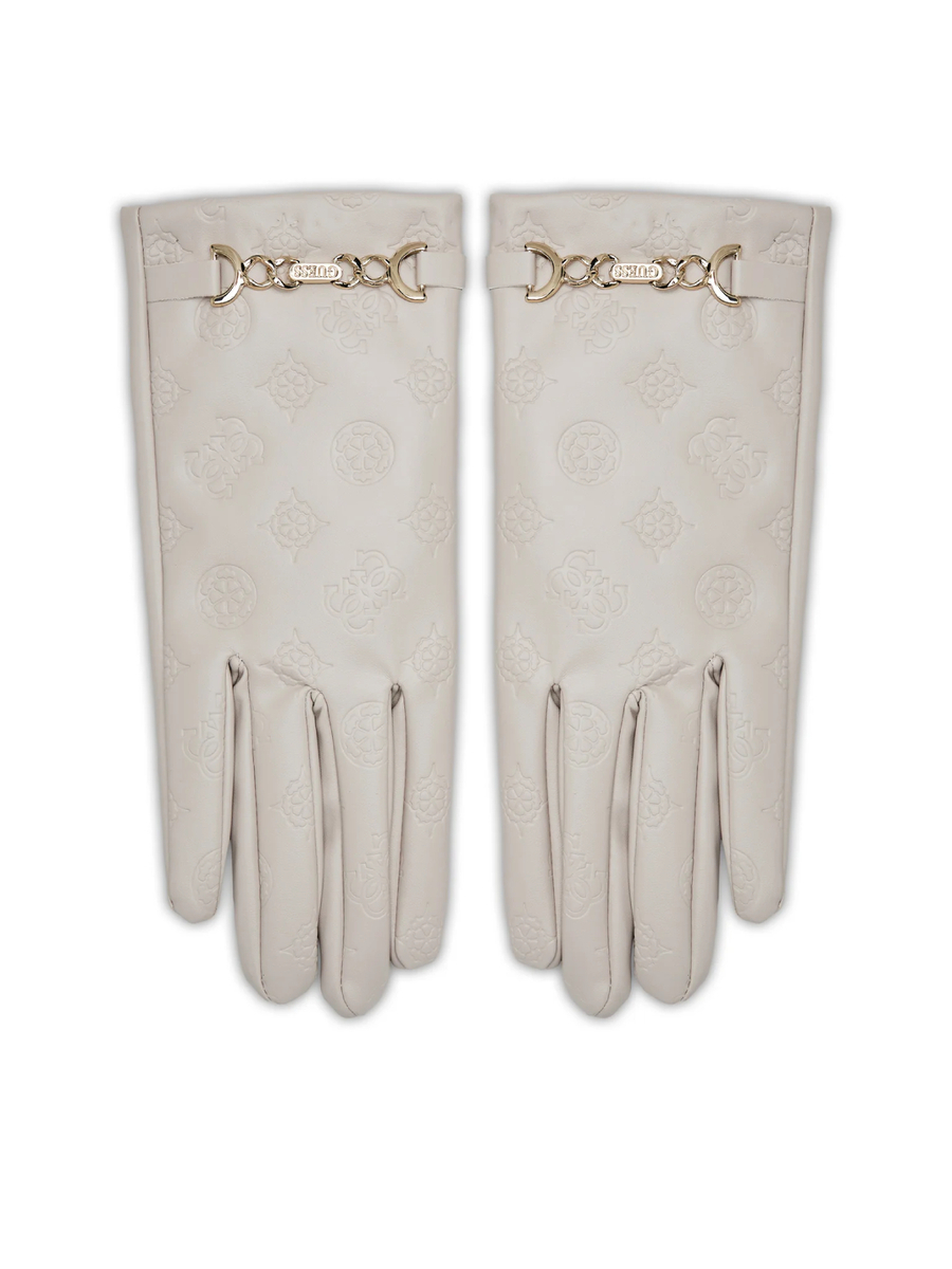 Guess dámské krémové rukavice - M (TAU)