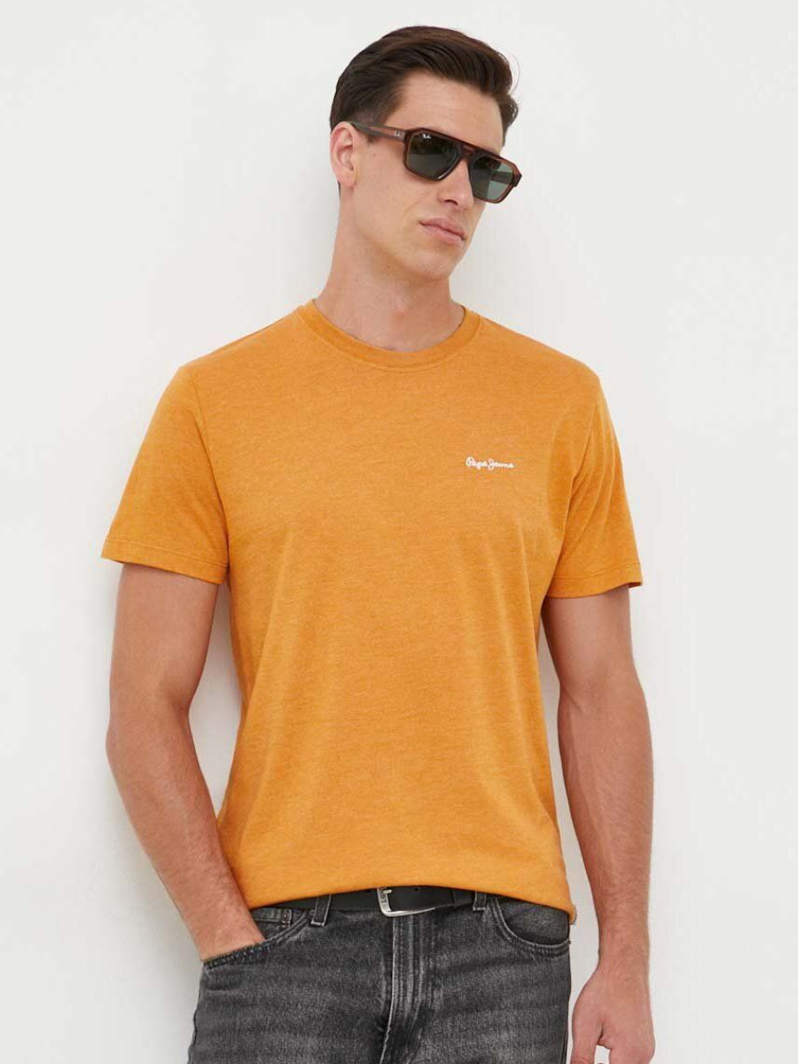 Pepe Jeans pánské oranžové tričko - XL (97)