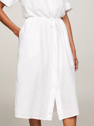 Tommy Hilfiger dámské bílé šaty - 34 (YCF)