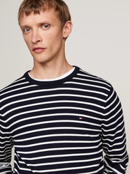 Tommy Hilfiger pánský pruhovaný svetr - M (0A4)