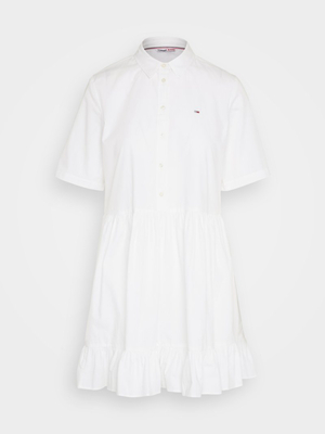 Tommy Jeans dámské bílé šaty - M (YBR)