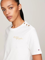 Tommy Hilfiger dámské bílé tričko - M (YBL)