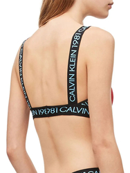 Calvin Klein dámská červená sportovní podprsenka - XS (3YQ)