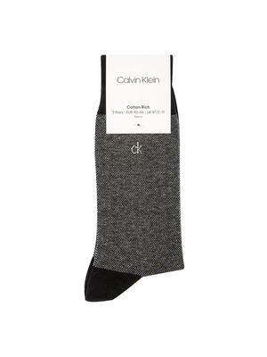 Calvin Klein pánské ponožky 2pack - 43/46 (BLACK)
