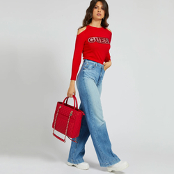Guess dámská červená prošívaná kabelka - T/U (RED)