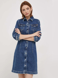 Pepe Jeans dámské modré džínové šaty - M (0)