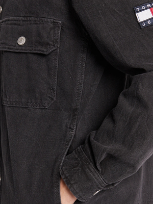 Tommy Jeans pánská černá džínová bunda - L (1BZ)