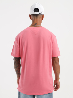 Tommy Jeans pánské růžové tričko - XL (TIF)