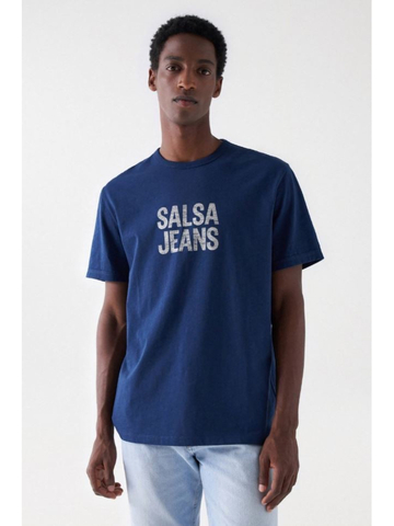 Salsa Jeans pánské tmavě modré tričko