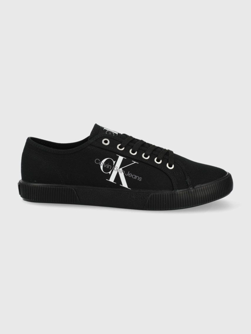 Calvin Klein pánské černé plátěné tenisky ESSENTIAL VULCANIZED 1