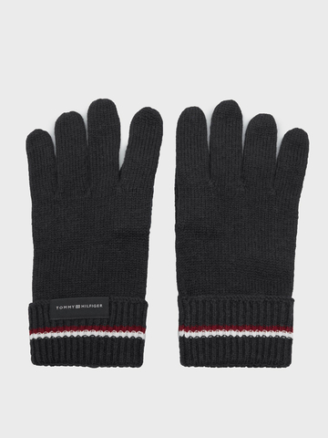 Tommy Huilfiger pánské černé rukavice