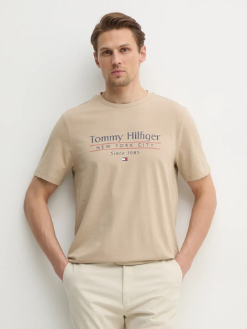 Tommy Hilfiger pánské béžové tričko