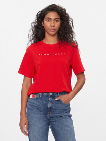 Tommy Jeans dámské červené tričko