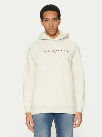 Tommy Jeans pánská krémová melírovaná mikina