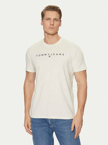 Tommy Jeans pánské krémové melírované tričko