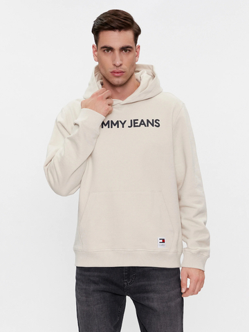 Tommy Jeans pánská béžová mikina