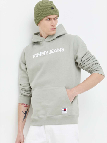 Tommy Jeans pánská zelená mikina